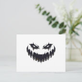 Halloween Scary Evil Pumpkin Funny Pumpkin Head Cl Briefkaart (Staand voorkant)