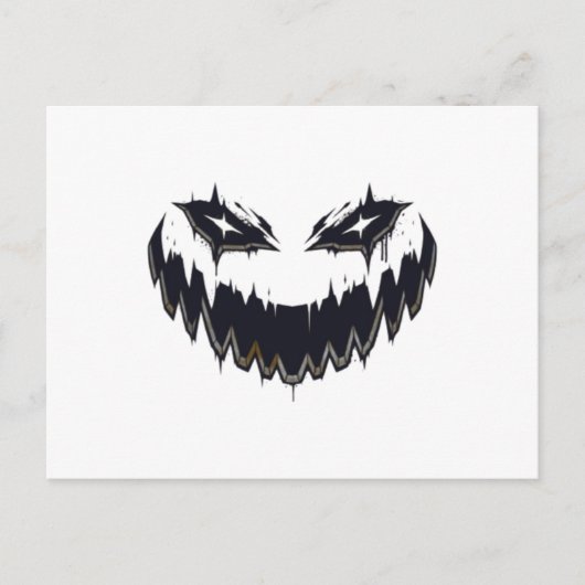 Halloween Scary Evil Pumpkin Funny Pumpkin Head Cl Briefkaart (Voorkant)