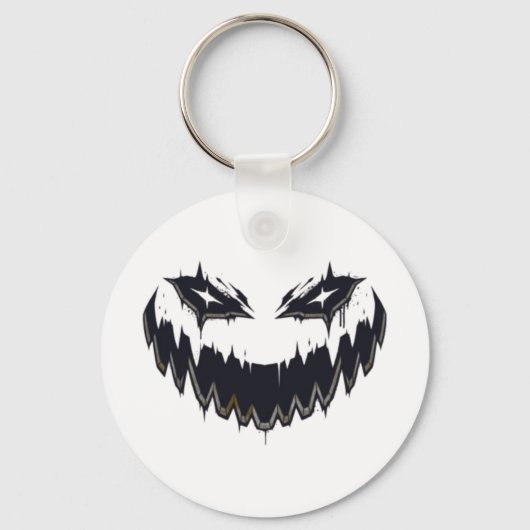 Halloween Scary Evil Pumpkin Funny Pumpkin Head Cl Sleutelhanger (Voorkant)