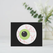 Halloween Scary Eyeball Briefkaart (Staand voorkant)