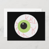 Halloween Scary Eyeball Briefkaart (Voorkant / Achterkant)