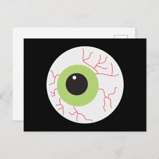Halloween Scary Eyeball Briefkaart (Voorkant / Achterkant)