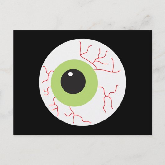 Halloween Scary Eyeball Briefkaart (Voorkant)