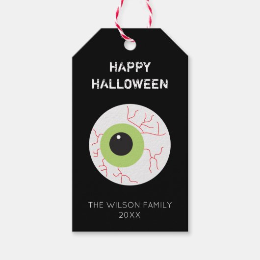 Halloween Scary Eyeball Party Gift Cadeaulabel (Voorkant)