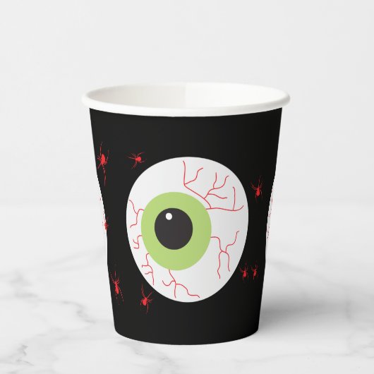 Halloween Scary Eyeball Party Papieren Bekers (Links)