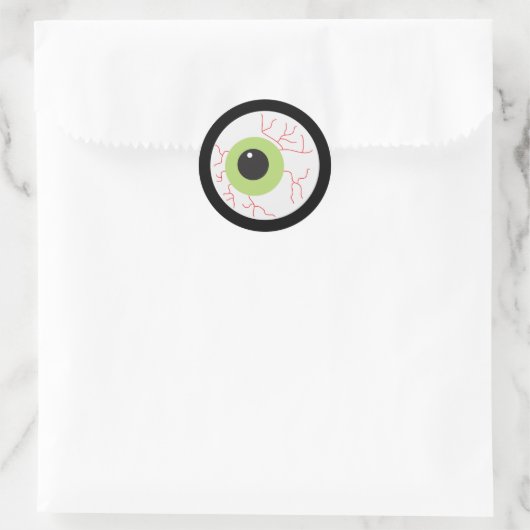 Halloween Scary Eyeball Ronde Sticker (Tas)