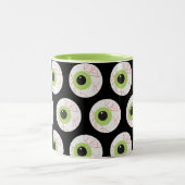 Halloween Scary Eyeball Tweekleurige Koffiemok (Center)