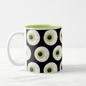 Halloween Scary Eyeball Tweekleurige Koffiemok (Links)