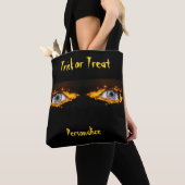 Halloween Scary Eyes Trick or treat Snoep herbruik Tote Bag (Dichtbij)