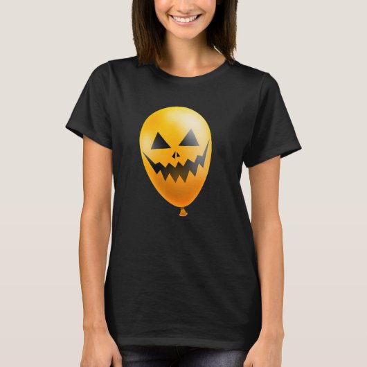 Halloween Scary Face ballons Costume Smile Hallow T-shirt (Voorkant)
