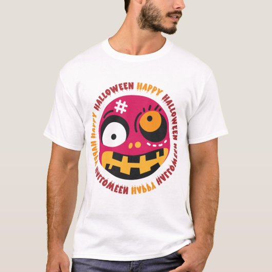 Halloween Scary Face T-shirt (Voorkant)