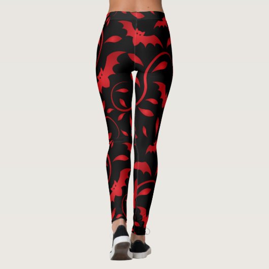 halloween_Scary Flying Bats Ontwerp Leggings (Achterkant)