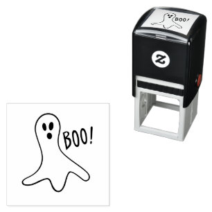 Halloween Scary Ghost Self Inking Rubber Stamp Zelfinktende Stempel