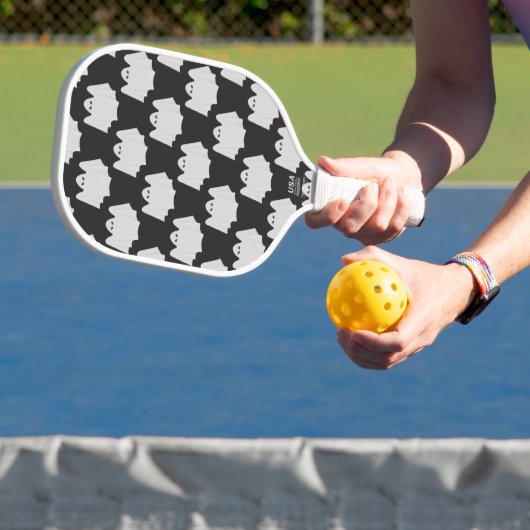 Halloween, Scary Ghost, Trick Or Treat, Boo Pickleball Paddle (Insitu)
