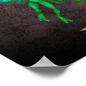 Halloween Scary Goblin Tombstone gepersonaliseerd Poster (Hoek)