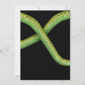 Halloween Scary Green Snake Slither on Over Creepy Kaart (Achterkant)