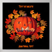 Halloween Scary Jack O Lantern - Gepersonaliseerd Poster (Voorkant)