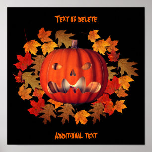 Halloween Scary Jack O Lantern - Gepersonaliseerd Poster