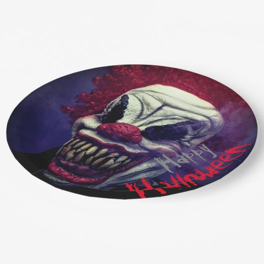 Halloween Scary Monster Clown Papieren Bordje (Gekanteld)
