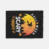 Halloween Scary Naight Birthday Fleece Deken (Voorkant (Horizontaal))