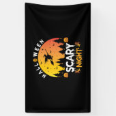 Halloween Scary Naight Birthday Spandoek (Verticaal)
