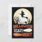 Halloween Scary Night Creepy Witch Halloween Kaart (Voorkant)