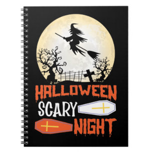 Halloween Scary Night Creepy Witch Spiral Notitieb Notitieboek