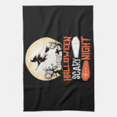 Halloween Scary Night Creepy Witch Theedoek (Verticaal)