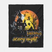 Halloween Scary Night Fleece Deken (Voorkant)