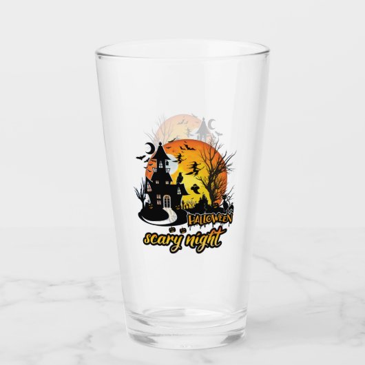 Halloween Scary Night Glas (Voorkant)