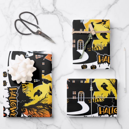 Halloween Scary Night Inpakpapier Vel (Voorkant)