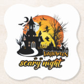 Halloween Scary Night Kartonnen Onderzetters (Voorkant)