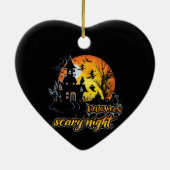 Halloween Scary Night Keramisch Ornament (Achterkant)