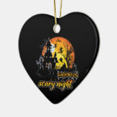 Halloween Scary Night Keramisch Ornament (Links)