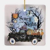 Halloween Scary Night Keramisch Ornament (Achterkant)