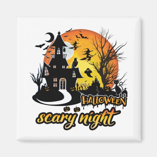 Halloween Scary Night Magneet (Voorkant)