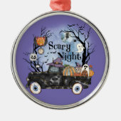 Halloween Scary Night Metalen Ornament (Voorkant)