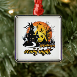 Halloween Scary Night Metalen Ornament