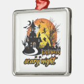Halloween Scary Night Metalen Ornament (Links)