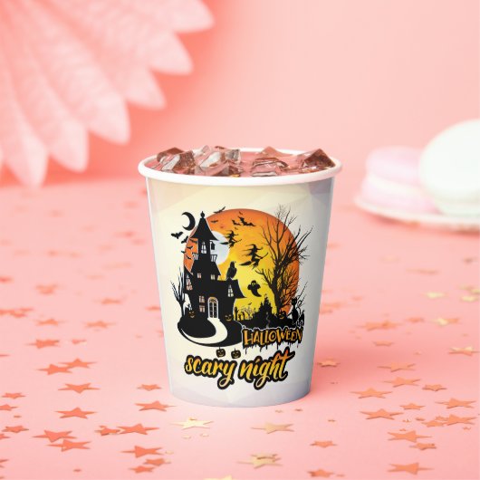 Halloween Scary Night Paper Cups Papieren Bekers (Insitu)