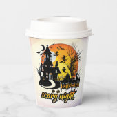 Halloween Scary Night Paper Cups Papieren Bekers (Achterkant)
