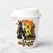 Halloween Scary Night Paper Cups Papieren Bekers (Voorkant)