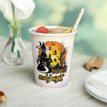 Halloween Scary Night Paper Cups