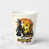 Halloween Scary Night Paper Cups Papieren Bekers (Achterkant)