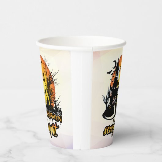 Halloween Scary Night Paper Cups Papieren Bekers (Rechts)