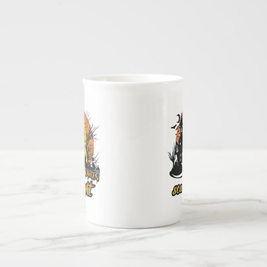 Halloween Scary Night Porselein Kop (Voorkant)