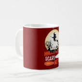 Halloween Scary Night Witch Coffee Mug Koffiemok (Voorkant links)