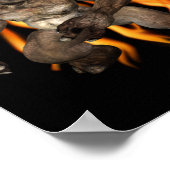 Halloween Scary Ogre and Demons in Flames Poster (Hoek)