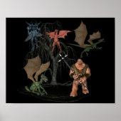 Halloween Scary Ogre Goblin Creaters Poster (Voorkant)