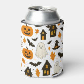 Halloween Scary Pattern – Spooky & feestelijk Blikjeskoeler (Blikje Voorkant)
